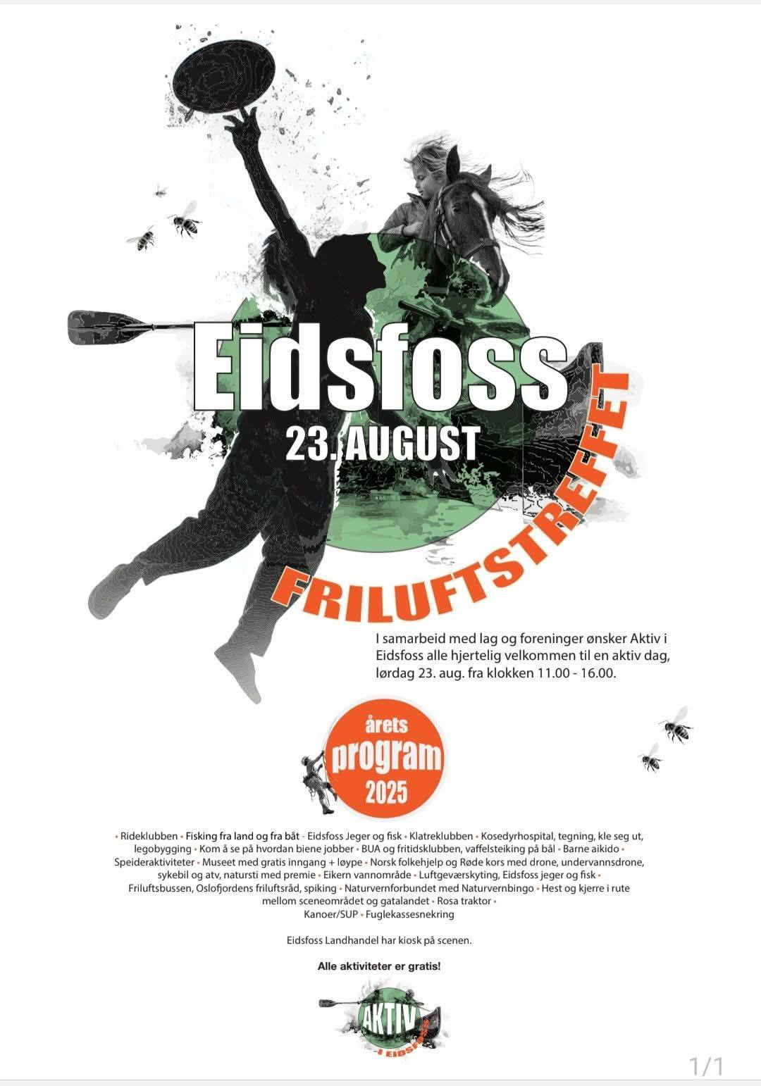 Info om aktiviteter på Friluftstreffet